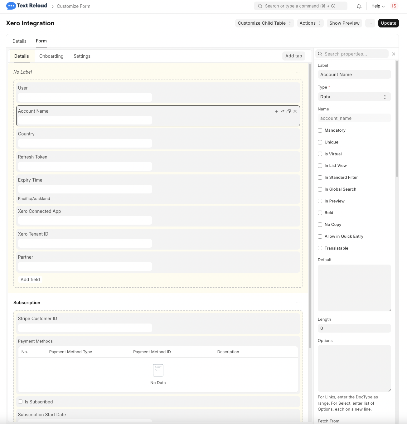 Customize Doctype UI
